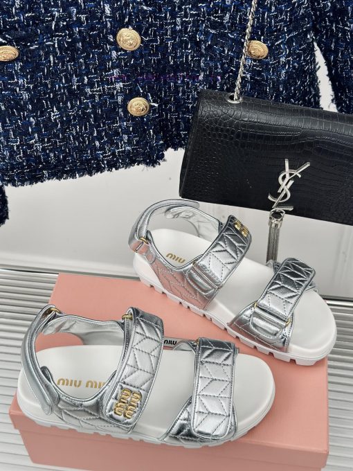 MIU MIU Classic Velcro Beach SandalsThis sandal is really cute. The upper foot is super softpeyxcjqu - Image 4