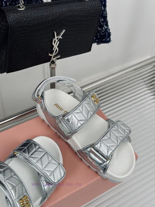 MIU MIU Classic Velcro Beach SandalsThis sandal is really cute. The upper foot is super softpeyxcjqu - Image 6