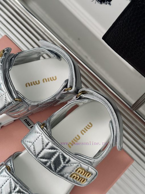 MIU MIU Classic Velcro Beach SandalsThis sandal is really cute. The upper foot is super softpeyxcjqu - Image 9