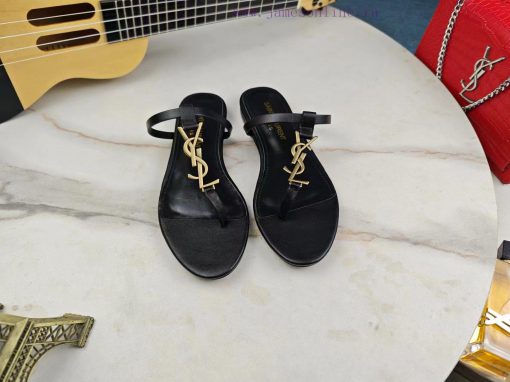 Saint Laurent flat clip sandals 2024 early spring synchronized YSLLogo letter diamond buckled5r05cy1