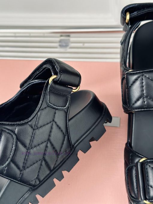 MIU MIU Classic Velcro Beach SandalsThis sandal is really cute. The upper foot is super softu7oa6k1a - Image 7