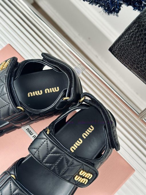 MIU MIU Classic Velcro Beach SandalsThis sandal is really cute. The upper foot is super softu7oa6k1a - Image 9