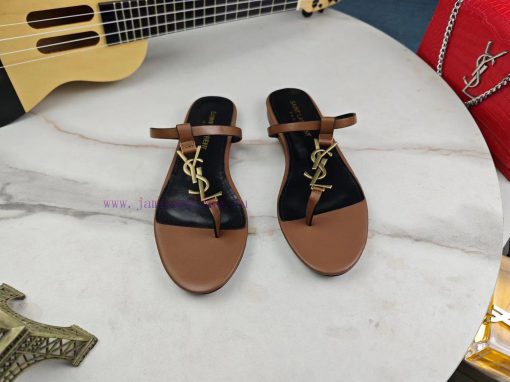 Saint Laurent flat clip sandals 2024 early spring synchronized YSLLogo letter diamond bucklefr85bu4t