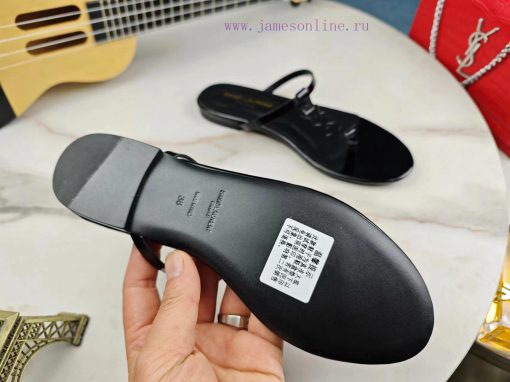 Saint Laurent flat clip sandals 2024 early spring synchronized YSLLogo letter diamond buckleqwk16b2y - Image 6