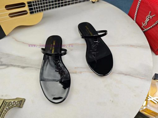 Saint Laurent flat clip sandals 2024 early spring synchronized YSLLogo letter diamond buckleqwk16b2y - Image 8