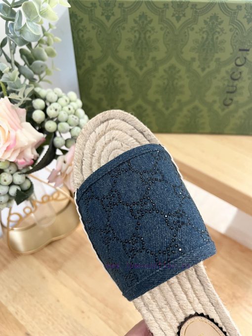 GUCCI/Gucci 24ss early spring rhinestone GG letter pattern decoration garden head Gucci gras4aruagm4 - Image 7
