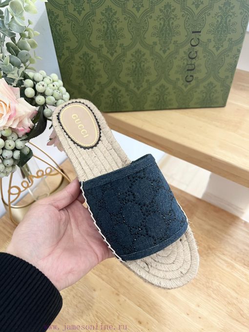 GUCCI/Gucci 24ss early spring rhinestone GG letter pattern decoration garden head Gucci gras4aruagm4 - Image 9