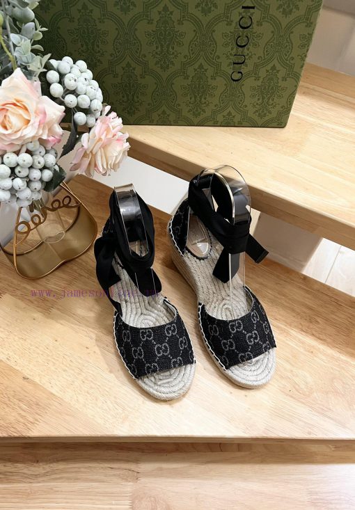 24ss early spring GucciGucci grass woven thick soled wedge and fisherman's shoes sandals canotbdtr2p - Image 3