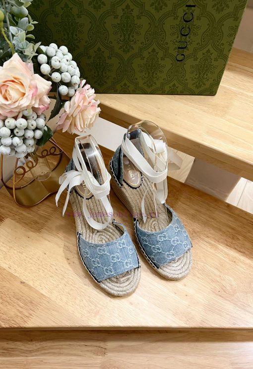24ss early spring GucciGucci grass woven thick soled wedge and fisherman's shoes sandals cana347dijs - Image 3