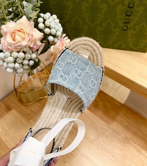24ss early spring GucciGucci grass woven thick soled wedge and fisherman's shoes sandals cana347dijs - Image 10