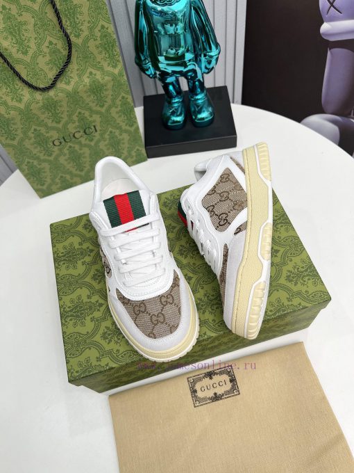 Gucci low-quality casual sports shoes, with top-notch oil edge craftsmanship, are a one-to-omx488b7m - Image 8