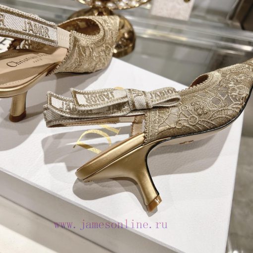 Top tierDior 2024 new season hollowed out carved Mary Jane pointed single shoesThe new Spect6lvhk2jd - Image 8