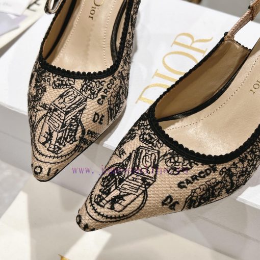 Top tierDior 2024 new season hollowed out carved Mary Jane pointed single shoesThe new Spectk4yeguhc - Image 9