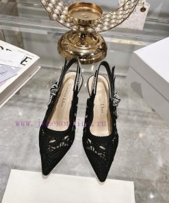 Top tierDior 2024 new season hollowed out carved Mary Jane pointed single shoesThe new Spectpex3gnmp
