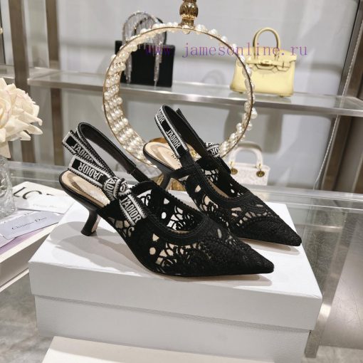 Top tierDior 2024 new season hollowed out carved Mary Jane pointed single shoesThe new Spectpex3gnmp - Image 6