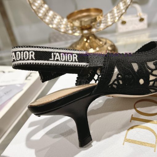 Top tierDior 2024 new season hollowed out carved Mary Jane pointed single shoesThe new Spectpex3gnmp - Image 9