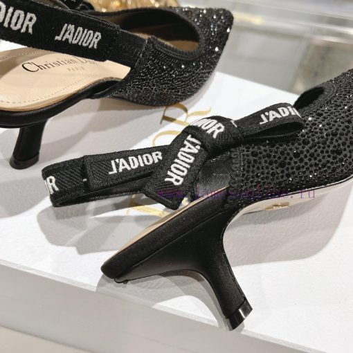 Top grade with diamondsDior 2024 new season hollowed out carved Mary Jane pointed single shopoijupso - Image 9