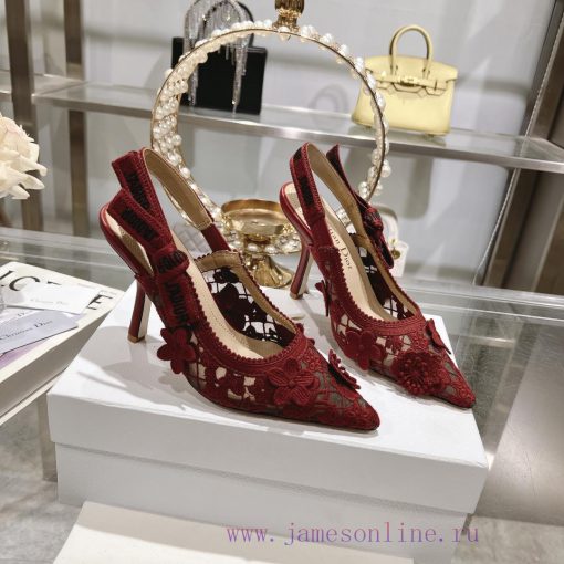 Top tier with flowersDior 2024 new season hollowed out carved Mary Jane pointed single shoesnw12i5ff - Image 7