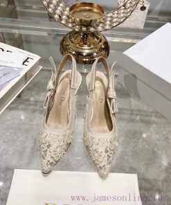 Top tier with flowersDior 2024 new season hollowed out carved Mary Jane pointed single shoesorke3ukb