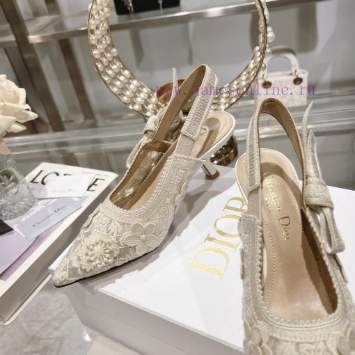 Top tier with flowersDior 2024 new season hollowed out carved Mary Jane pointed single shoesorke3ukb - Image 7