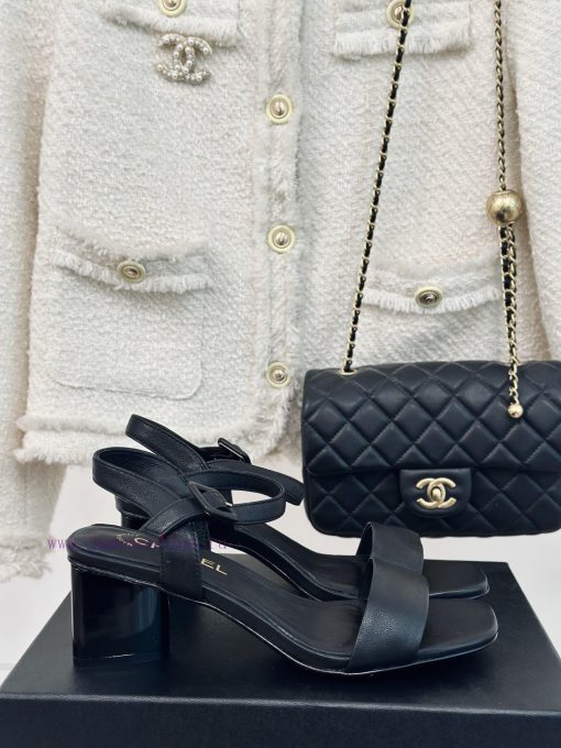 Chanel | Chanel 24c New ProductStraw sandals with thick heelsThe shoe upper is made of imporh9s1t0j8 - Image 2