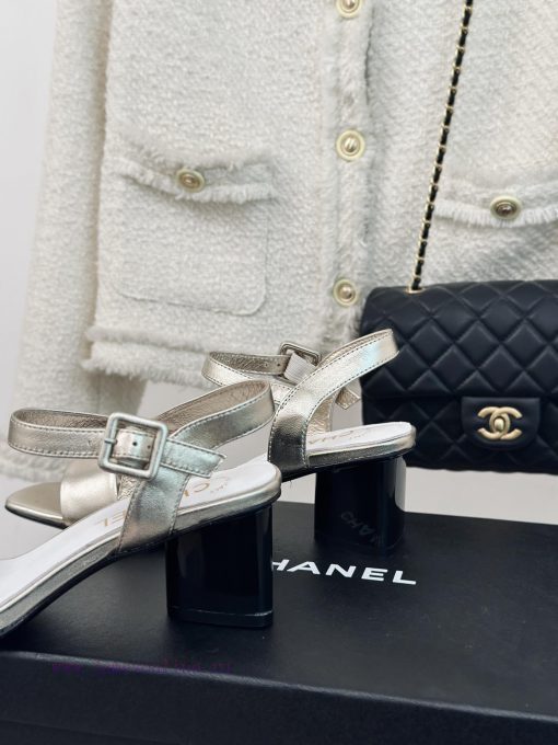 Chanel | Chanel 24c New ProductStraw sandals with thick heelsThe shoe upper is made of impor9rkp9tcs - Image 7