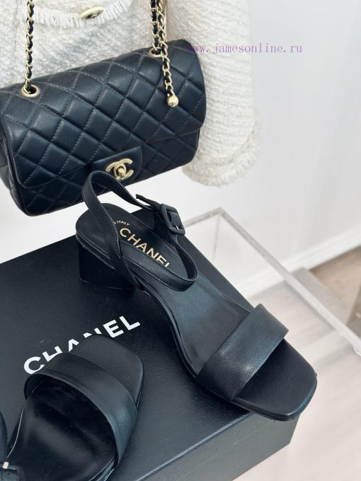 Chanel | Chanel 24c New ProductStraw sandals with thick heelsThe shoe upper is made of imporh9s1t0j8 - Image 6
