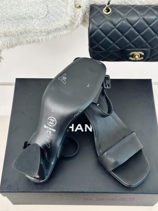 Chanel | Chanel 24c New ProductStraw sandals with thick heelsThe shoe upper is made of imporh9s1t0j8 - Image 10