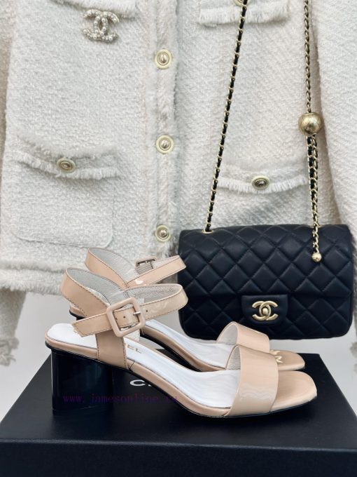 Chanel | Chanel 24c New ProductStraw sandals with thick heelsThe shoe upper is made of impor3y4a7l83 - Image 2