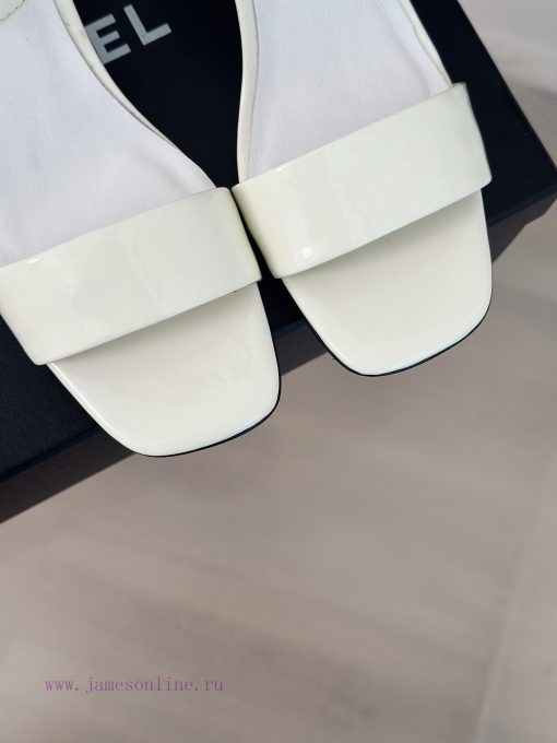 Chanel | Chanel 24c New ProductStraw sandals with thick heelsThe shoe upper is made of impor853czr9s - Image 8