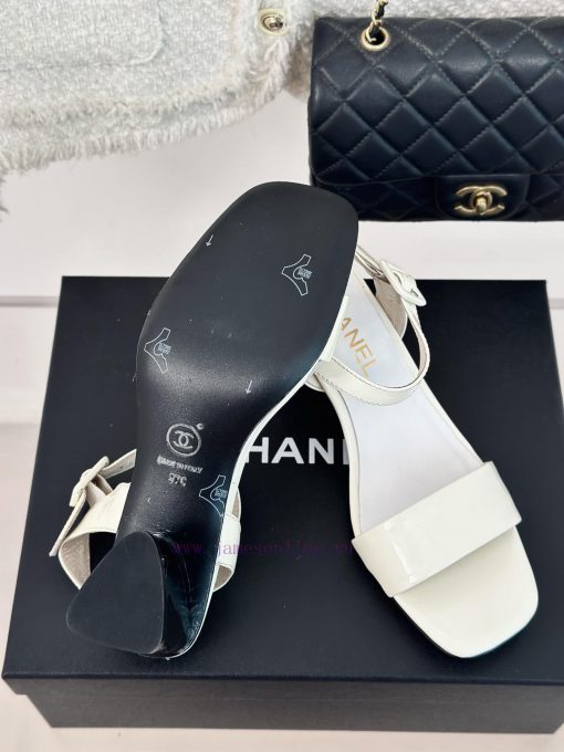 Chanel | Chanel 24c New ProductStraw sandals with thick heelsThe shoe upper is made of impor853czr9s - Image 10