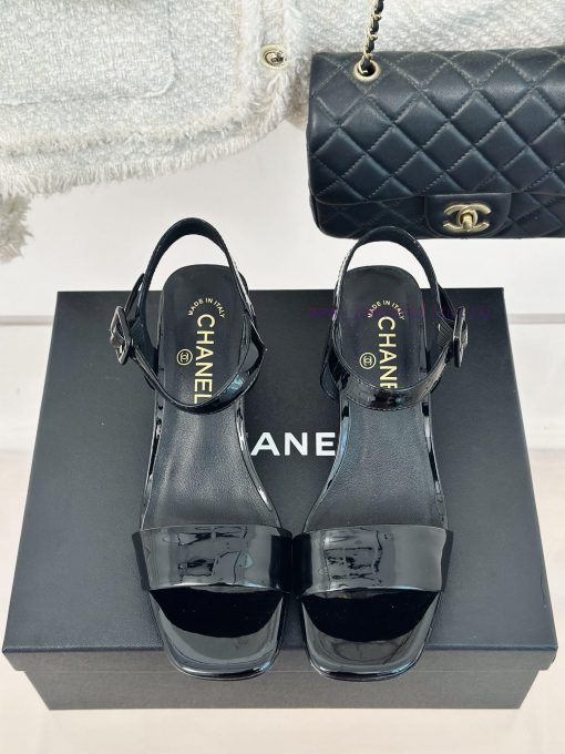 Chanel | Chanel 24c New ProductStraw sandals with thick heelsThe shoe upper is made of imporhehat7oq - Image 5