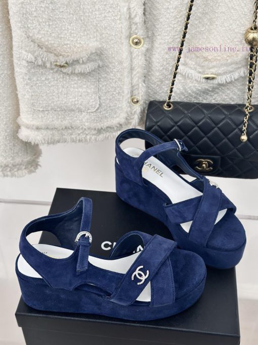 Chanel | Chanel 24C Spring/Summer New ProductsCross strap thick soled sandalsThis year, Grann39v3zog - Image 4