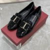 SF salvatore Ferraga * o Ferra * round toe big bow patent leather Le Fu plum blossom heel flkuwq71fg