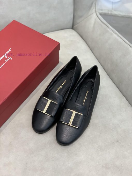 In stock SF salvatore Ferraga * o Ferra * brand new vara round toe big bow cowhide face loafve790e8f