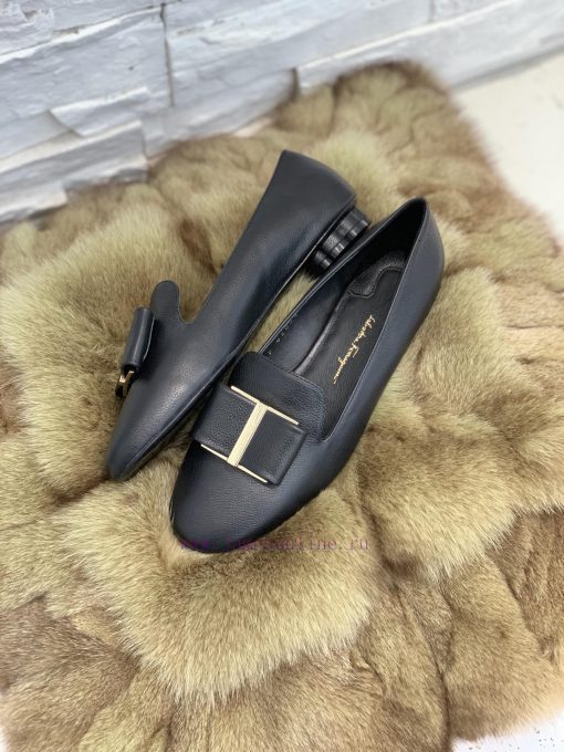 In stock SF salvatore Ferraga * o Ferra * brand new vara round toe big bow cowhide face loafve790e8f - Image 7
