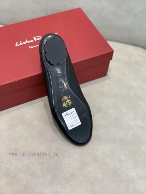 In stock SF salvatore Ferraga * o Ferra * brand new vara round toe big bow cowhide face loafve790e8f - Image 10
