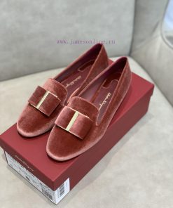 In stock SF Salvatore Ferraga * o Ferra * brand new vara round toe velvet loafers with big bttq5mgxb