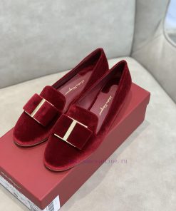 In stock SF salvatore Ferraga * o Ferra * brand new vara round toe big bow cowhide face loafllwqxn4u