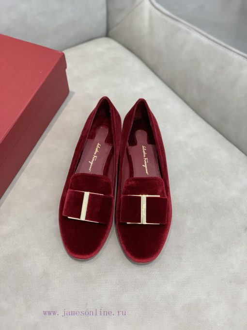 In stock SF salvatore Ferraga * o Ferra * brand new vara round toe big bow cowhide face loafllwqxn4u - Image 3