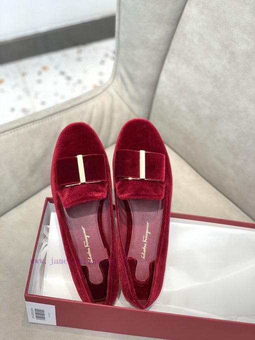 In stock SF salvatore Ferraga * o Ferra * brand new vara round toe big bow cowhide face loafllwqxn4u - Image 7