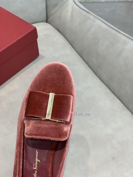 In stock SF Salvatore Ferraga * o Ferra * brand new vara round toe velvet loafers with big bttq5mgxb - Image 9