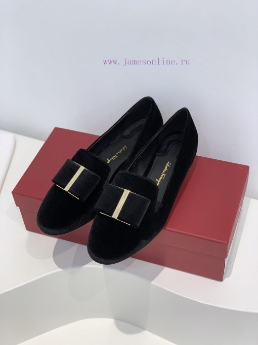 In stock SF salvatore Ferraga * o Ferra * brand new vara round toe big bow cowhide face loafy7si0qtf