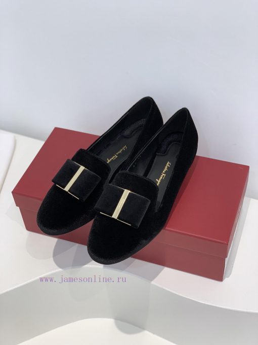In stock SF salvatore Ferraga * o Ferra * brand new vara round toe big bow cowhide face loafy7si0qtf - Image 2