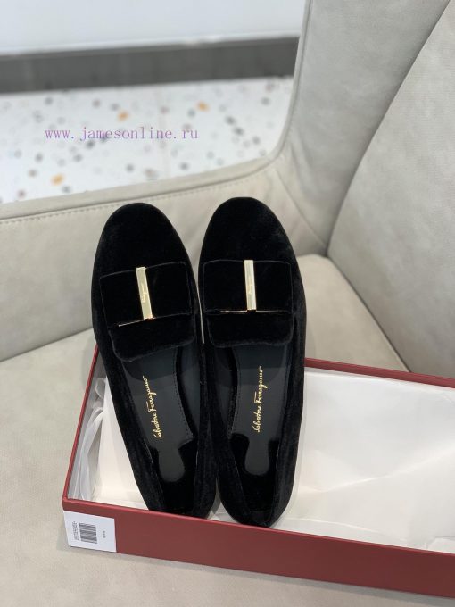 In stock SF salvatore Ferraga * o Ferra * brand new vara round toe big bow cowhide face loafy7si0qtf - Image 6