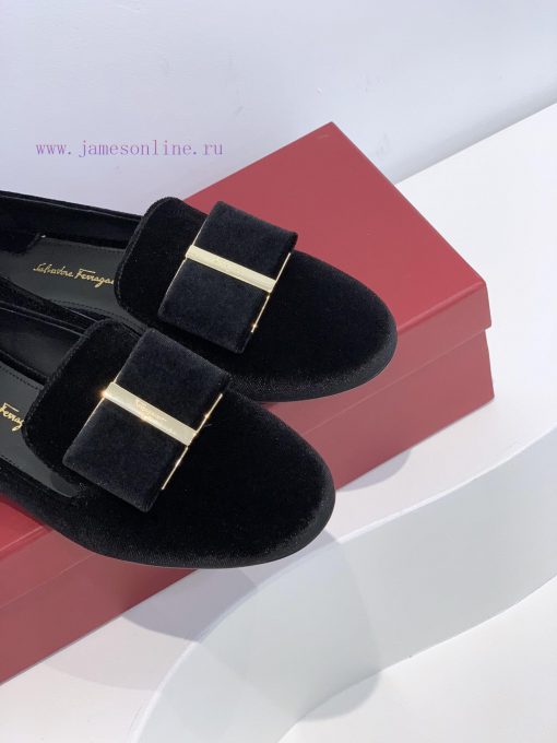 In stock SF salvatore Ferraga * o Ferra * brand new vara round toe big bow cowhide face loafy7si0qtf - Image 8