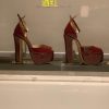 Valent * no hates the sky high waterproof platform fish mouth patent leather high heels, whimdvf3b3u