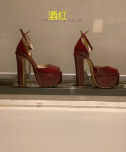 Valent * no hates the sky high waterproof platform fish mouth patent leather high heels, whimdvf3b3u