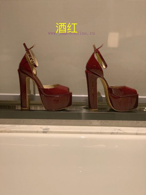 Valent * no hates the sky high waterproof platform fish mouth patent leather high heels, whimdvf3b3u