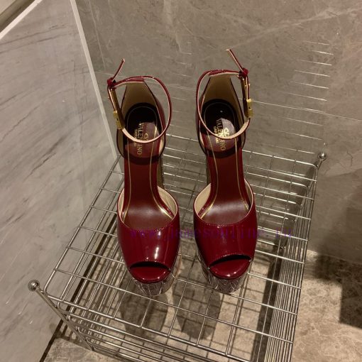 Valent * no hates the sky high waterproof platform fish mouth patent leather high heels, whimdvf3b3u - Image 3